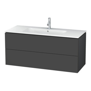 Duravit Waschtischunterschrank L-Cube 122x48,1cm, graph ma, 2 Schub., wandhängend