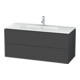 Duravit Waschtischunterschrank L-Cube 122x48,1cm, graph ma, 2 Schub., wandhängend-1