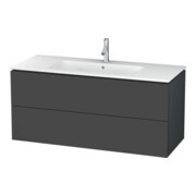Duravit Waschtischunterschrank L-Cube 122x48,1cm, graph ma, 2 Schub., wandhängend