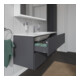 Duravit Waschtischunterschrank L-Cube 122x48,1cm, graph ma, 2 Schub., wandhängend