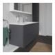 Duravit Waschtischunterschrank L-Cube 122x48,1cm, graph ma, 2 Schub., wandhängend