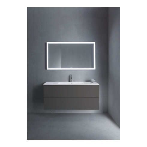 Duravit Waschtischunterschrank L-Cube 122x48,1cm, graph ma, 2 Schub., wandhängend