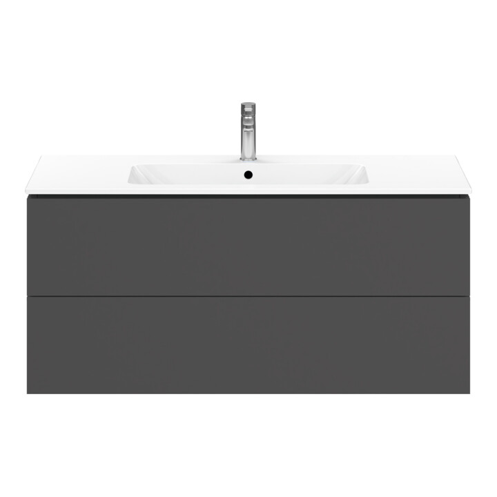 Duravit Waschtischunterschrank L-Cube 122x48,1cm, graph ma, 2 Schub., wandhängend