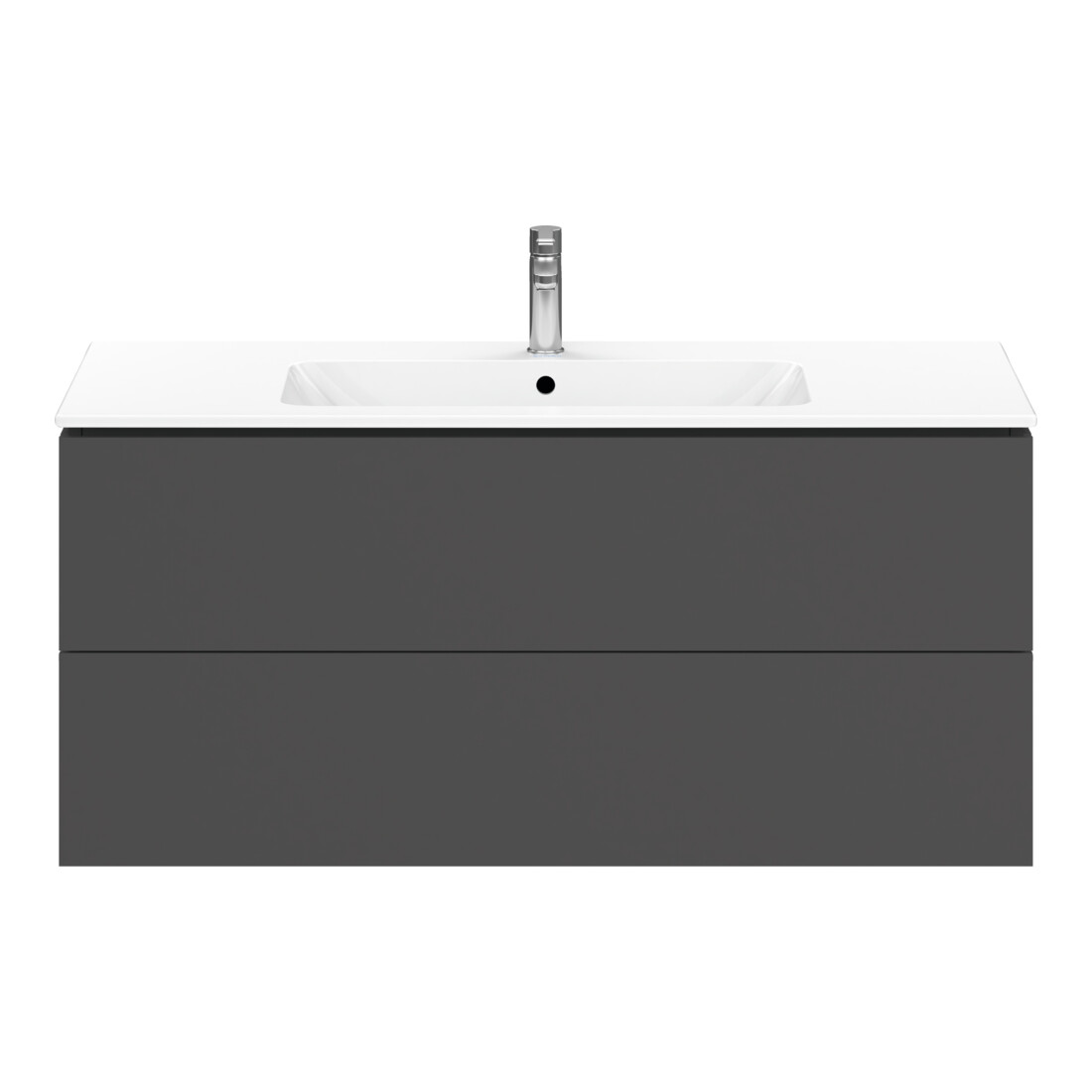 Duravit Waschtischunterschrank L-Cube 122x48,1cm, graph ma, 2 Schub., wandhängend