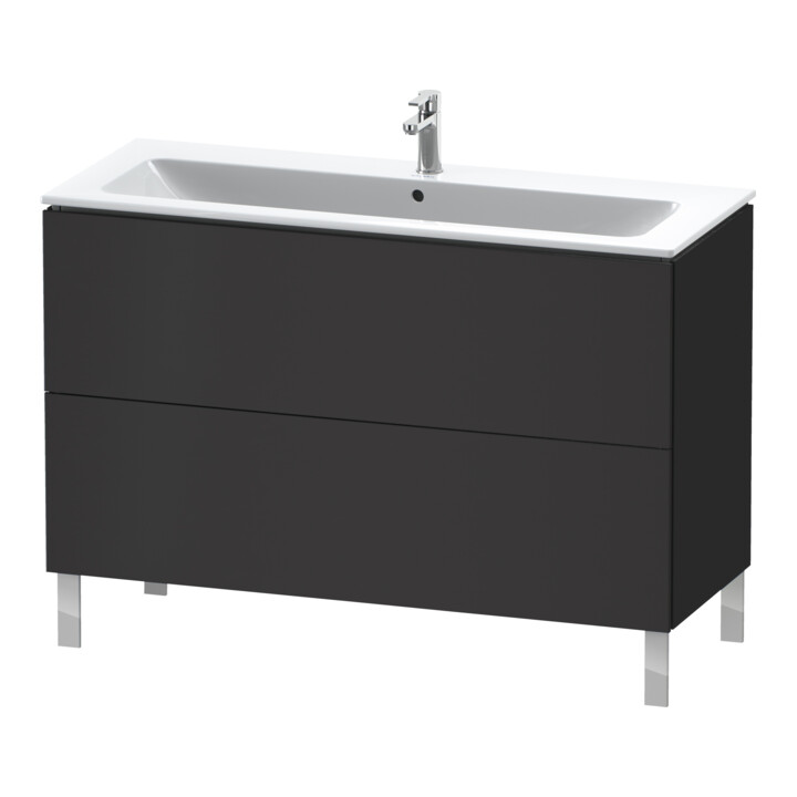 Duravit Waschtischunterschrank L-Cube 122x48,1cm, graph matt, 2 Ausz., stehend