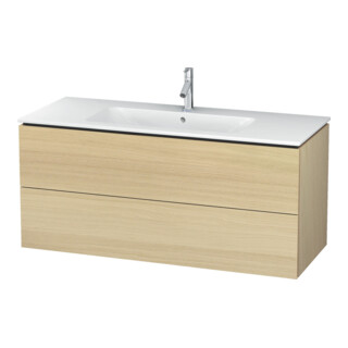 Duravit Waschtischunterschrank L-Cube 122x48,1cm, med. Ei, 2 Schub., wandhängend