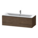 Duravit Waschtischunterschrank L-Cube 122x48,1cm, Nussb dkl., 1 Ausz., wandhängend