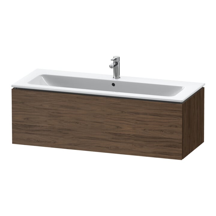 Duravit Waschtischunterschrank L-Cube 122x48,1cm, Nussb dkl., 1 Ausz., wandhängend