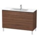 Duravit Waschtischunterschrank L-Cube 122x48,1cm, Nussb dkl., 2 Ausz., stehend-1