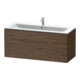 Duravit Waschtischunterschrank L-Cube 122x48,1cm, Nussb dkl., 2 Schub., wandhängend