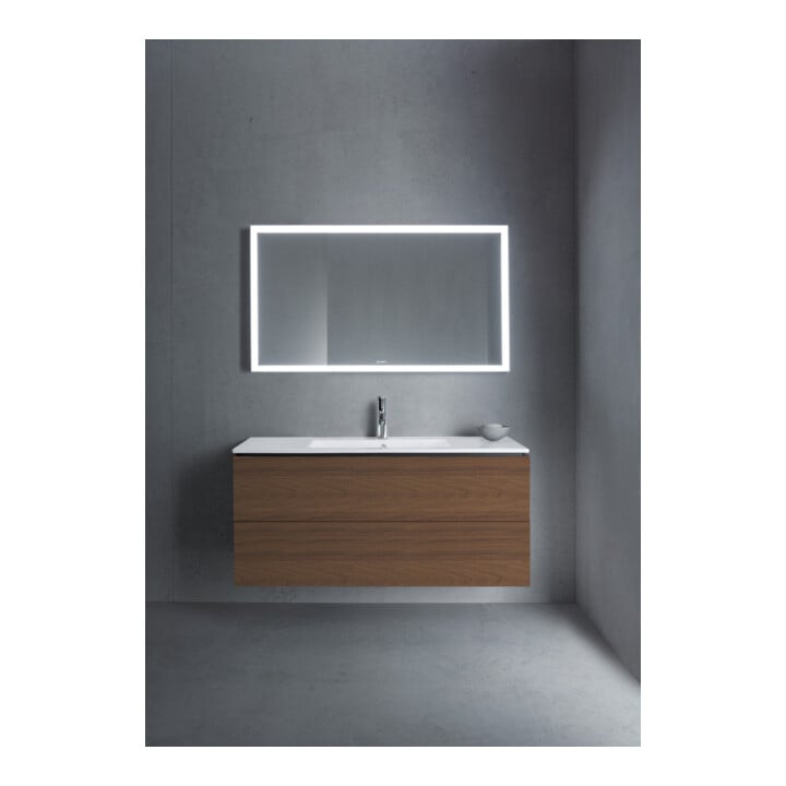 Duravit Waschtischunterschrank L-Cube 122x48,1cm, Nussb dkl., 2 Schub., wandhängend