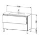 Duravit Waschtischunterschrank L-Cube 122x48,1cm, Nussb geb., 2 Ausz., stehend