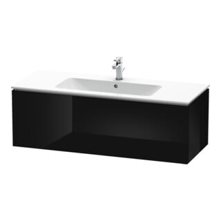 Duravit Waschtischunterschrank L-Cube 122x48,1cm, sw hgl, 1 Ausz., wandhängend