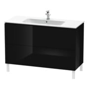 Duravit Waschtischunterschrank L-Cube 122x48,1cm, sw hgl, 2 Auszüge, stehend