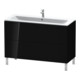 Duravit Waschtischunterschrank L-Cube 122x48,1cm, sw hgl, 2 Auszüge, stehend