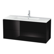 Duravit Waschtischunterschrank L-Cube 122x48,1cm, sw hgl, 2 Schub., wandhängend