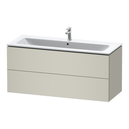 Duravit Waschtischunterschrank L-Cube 122x48,1cm, Tau ma, 2 Schub., wandhängend