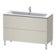 Duravit Waschtischunterschrank L-Cube 122x48,1cm, Tau matt, 2 Auszüge, stehend