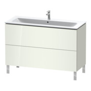 Duravit Waschtischunterschrank L-Cube 122x48,1cm, we. hgl, 2 Auszüge, stehend
