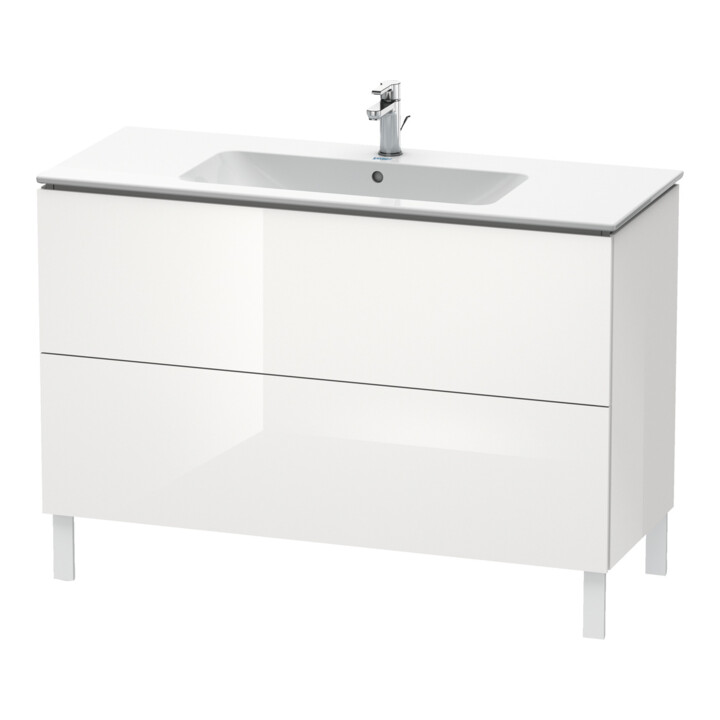 Duravit Waschtischunterschrank L-Cube 122x48,1cm, we. hgl, 2 Auszüge, stehend