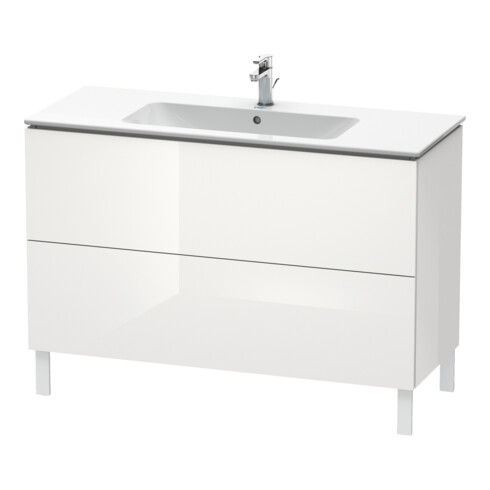 Duravit Waschtischunterschrank L-Cube 122x48,1cm, we. hgl, 2 Auszüge, stehend