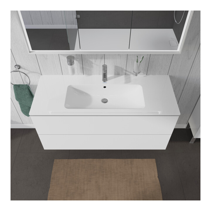 Duravit Waschtischunterschrank L-Cube 122x48,1cm, we. hgl, 2 Schub., wandhängend