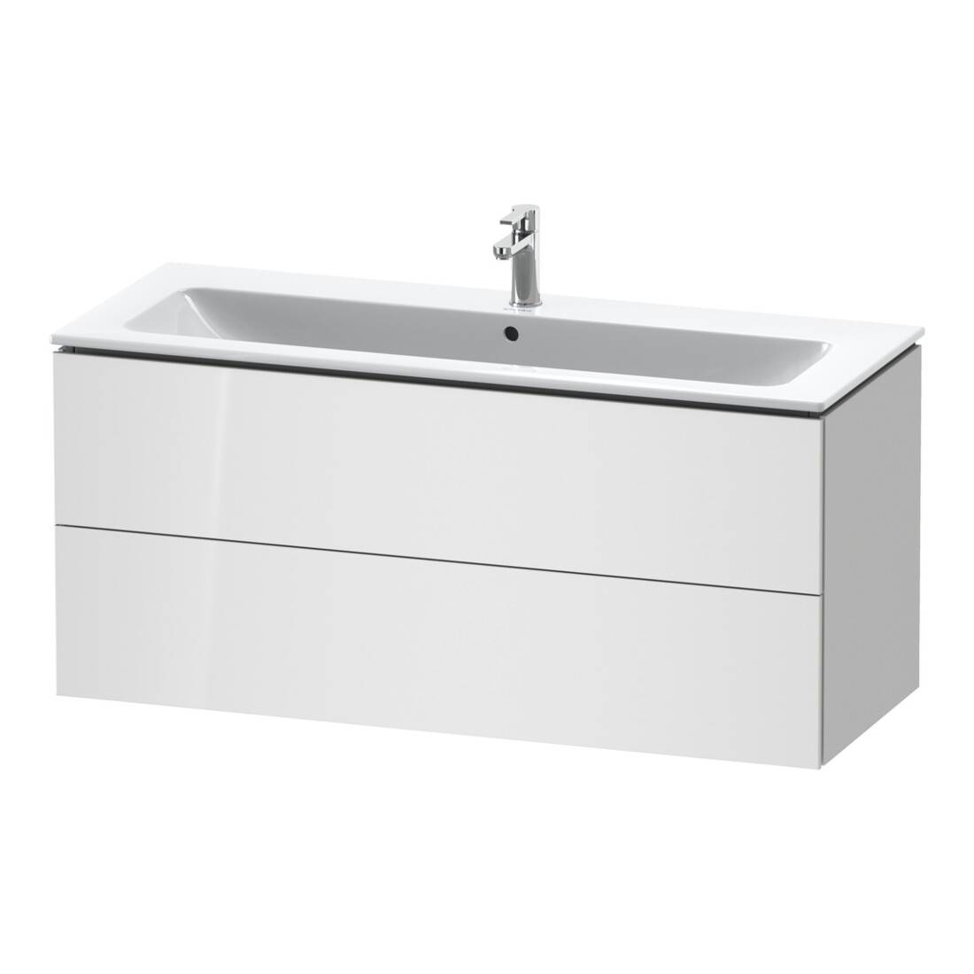 Duravit Waschtischunterschrank L-Cube 122x48,1cm, we. hgl, 2 Schub., wandhängend