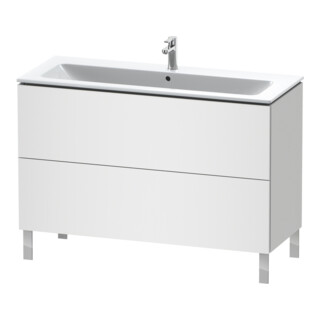 Duravit Waschtischunterschrank L-Cube 122x48,1cm, we. matt, 2 Auszüge, stehend