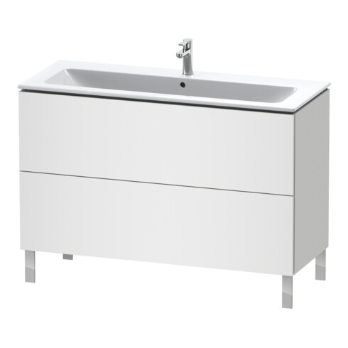 Duravit Waschtischunterschrank L-Cube 122x48,1cm, we. matt, 2 Auszüge, stehend