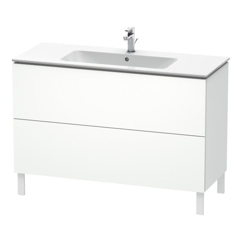 Duravit Waschtischunterschrank L-Cube 122x48,1cm, we. matt, 2 Auszüge, stehend