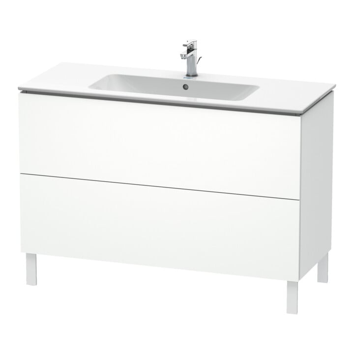 Duravit Waschtischunterschrank L-Cube 122x48,1cm, we. matt, 2 Auszüge, stehend