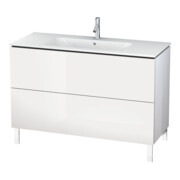 Duravit Waschtischunterschrank L-Cube 122x48,1cm, we. matt, 2 Auszüge, stehend-4