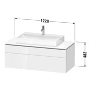 Duravit Waschtischunterschrank L-Cube 122x55cm, med. E, 1 Kast, 1 Ausz., wandhängend-4