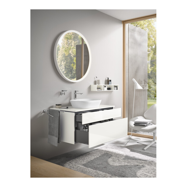 Duravit Waschtischunterschrank L-Cube 122x55cm, w g, 1 Schubk., 1 Ausz., wandhängend