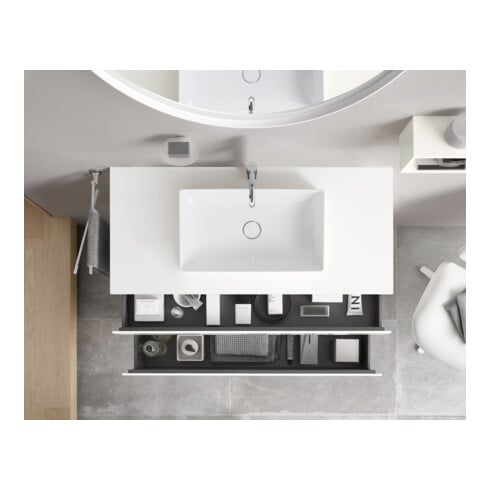 Duravit Waschtischunterschrank L-Cube 122x55cm, w m, 1 Schubk., 1 Ausz., wandhängend