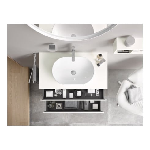 Duravit Waschtischunterschrank L-Cube 122x55cm, w m, 1 Schubk., 1 Ausz., wandhängend