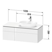 Duravit Waschtischunterschrank L-Cube 122x55x48,2cm, AS R, E ma, k EinrSy-4