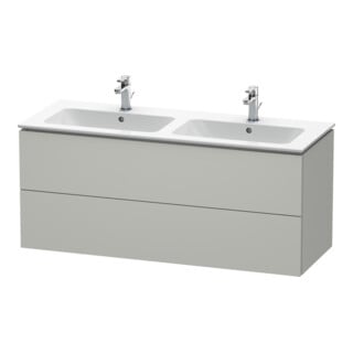 Duravit Waschtischunterschrank L-Cube 129x48,1x55cm, 2 SBK, wandhängend, betongr ma