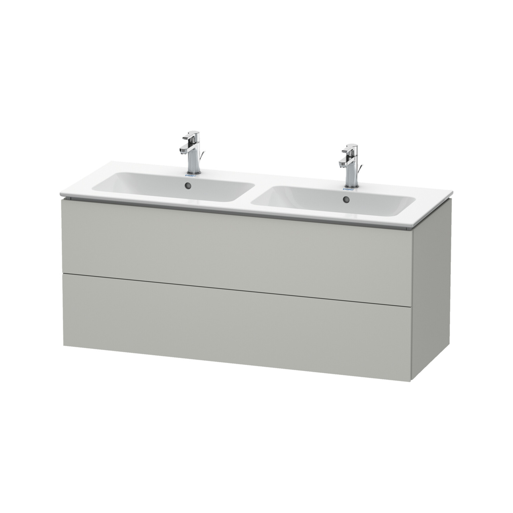 Duravit Waschtischunterschrank L-Cube 129x48,1x55cm, 2 SBK, wandhängend, betongr ma