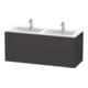Duravit Waschtischunterschrank L-Cube 129x48,1x55cm, 2 SBK, wandhängend, graph matt-1
