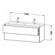 Duravit Waschtischunterschrank L-Cube 129x48,1x55cm, 2 Schub., wandhängend, bas. ma