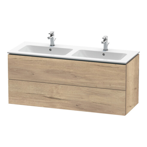 Duravit Waschtischunterschrank L-Cube 129x48,1x55cm, 2 Schub., wandhängend, Ei marm.