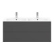 Duravit Waschtischunterschrank L-Cube 129x48,1x55cm, 2 Schub., wandhängend, graph ma