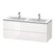 Duravit Waschtischunterschrank L-Cube 129x48,1x55cm, 2 Schub., wandhängend, we. hgl-1