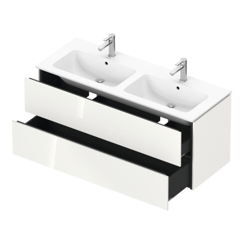 Duravit Waschtischunterschrank L-Cube 129x48,1x55cm, 2 Schub., wandhängend, we. hgl