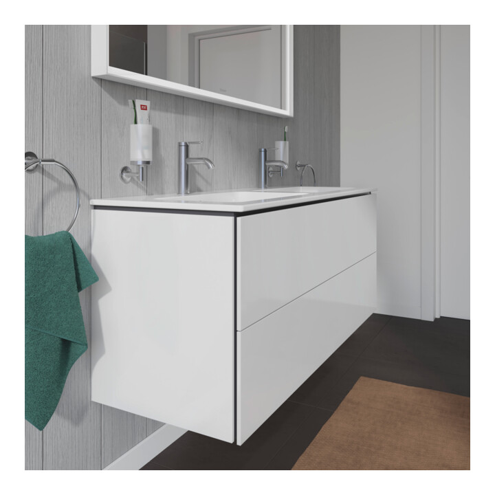 Duravit Waschtischunterschrank L-Cube 129x48,1x55cm, 2 Schub., wandhängend, we. hgl