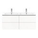 Duravit Waschtischunterschrank L-Cube 129x48,1x55cm, 2 Schub., wandhängend, we. matt