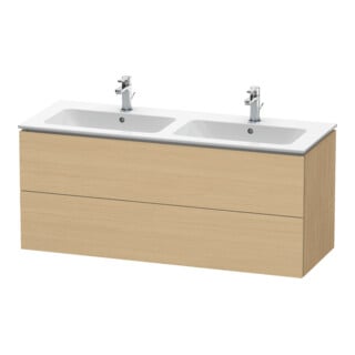 Duravit Waschtischunterschrank L-Cube 129x48,1x55cm, 2 Schubk., wandhängend, Ei Nat