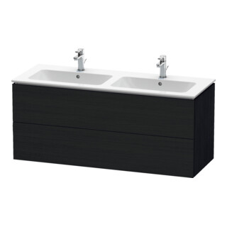 Duravit Waschtischunterschrank L-Cube 129x48,1x55cm, 2 Schubk., wandhängend, Ei sw