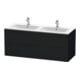 Duravit Waschtischunterschrank L-Cube 129x48,1x55cm, 2 Schubk., wandhängend, Ei sw-1